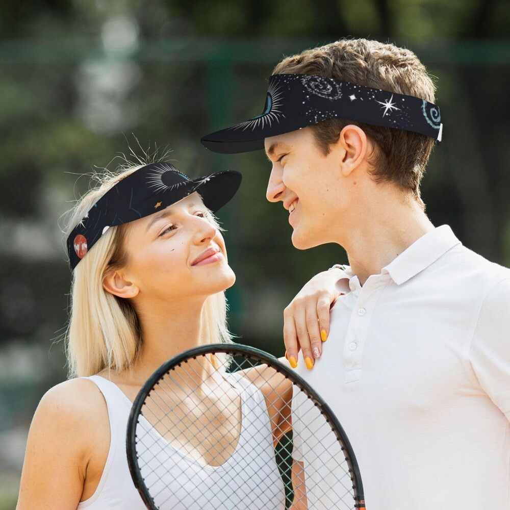 4414 Space Galaxy Constellation Sport Sun Visor Hat Adjustable Summer - Picture 6 of 8